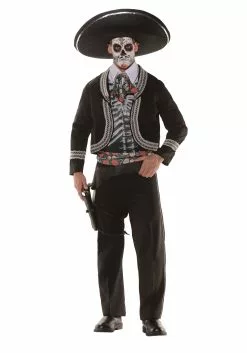 Underwraps Plus Size Men's Day Of The Dead Costume