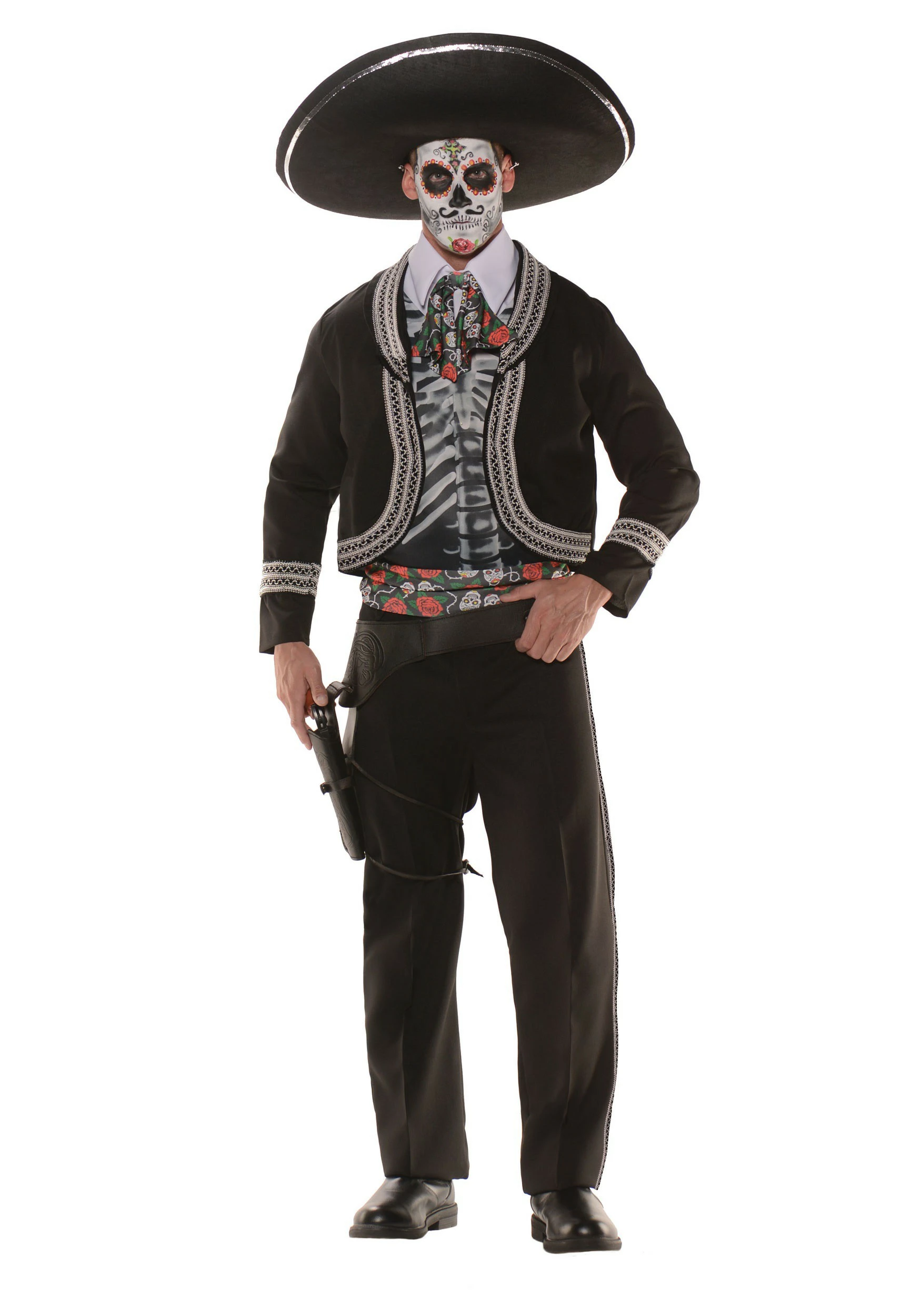 Underwraps Plus Size Men's Day Of The Dead Costume 1 Underwraps Plus Size Men's Day Of The Dead Costume
