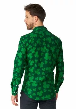 Opposuits Mens Suitmeister Button Up St. Pats Green Shirt -Cheap Holiday Costumes Store mens suitmeister button up st pats green shirt alt 5