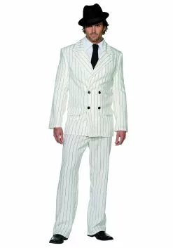 Smiffys Men's White Gangster Costume