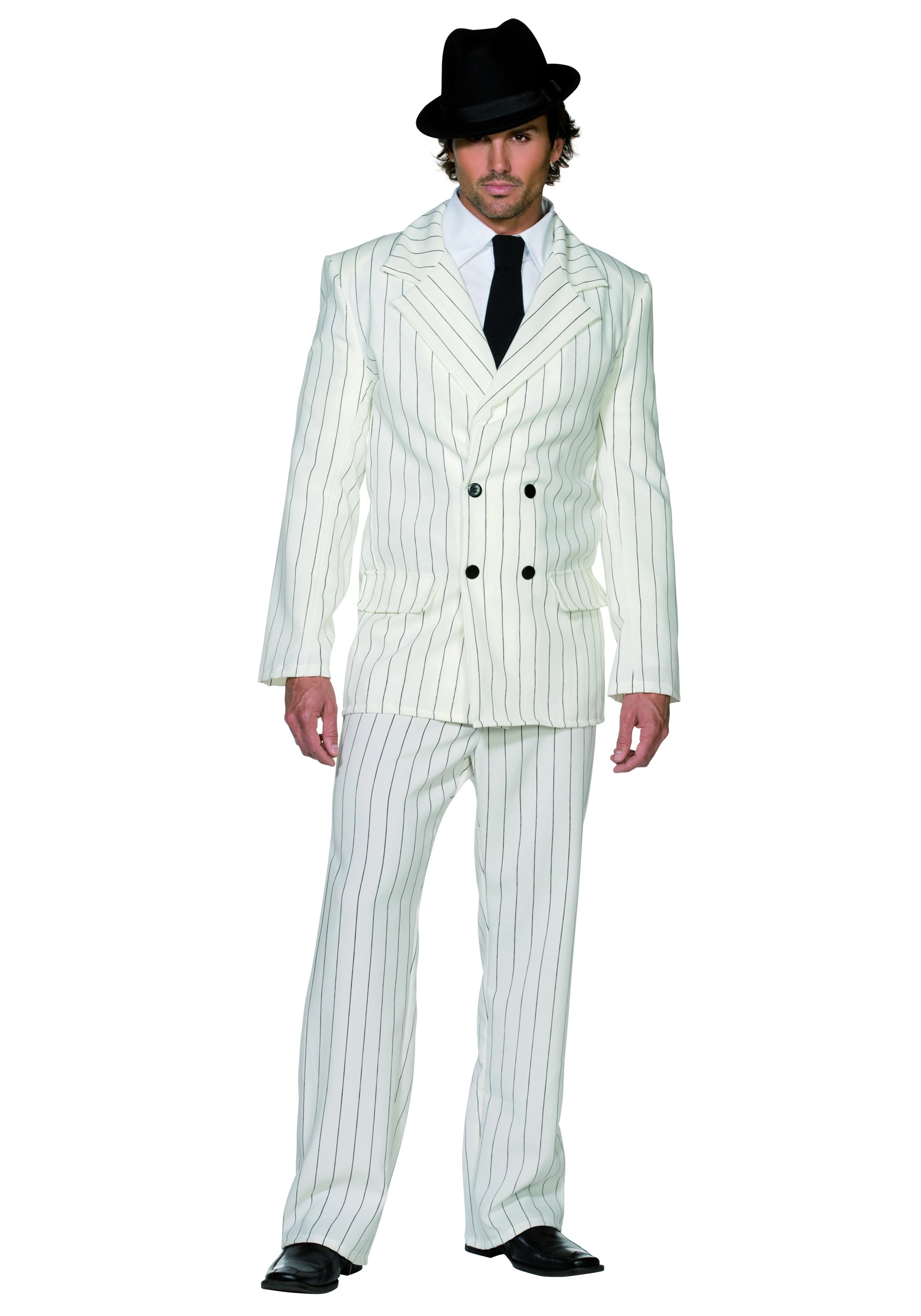 Smiffys Men's White Gangster Costume 1 Smiffys Men's White Gangster Costume