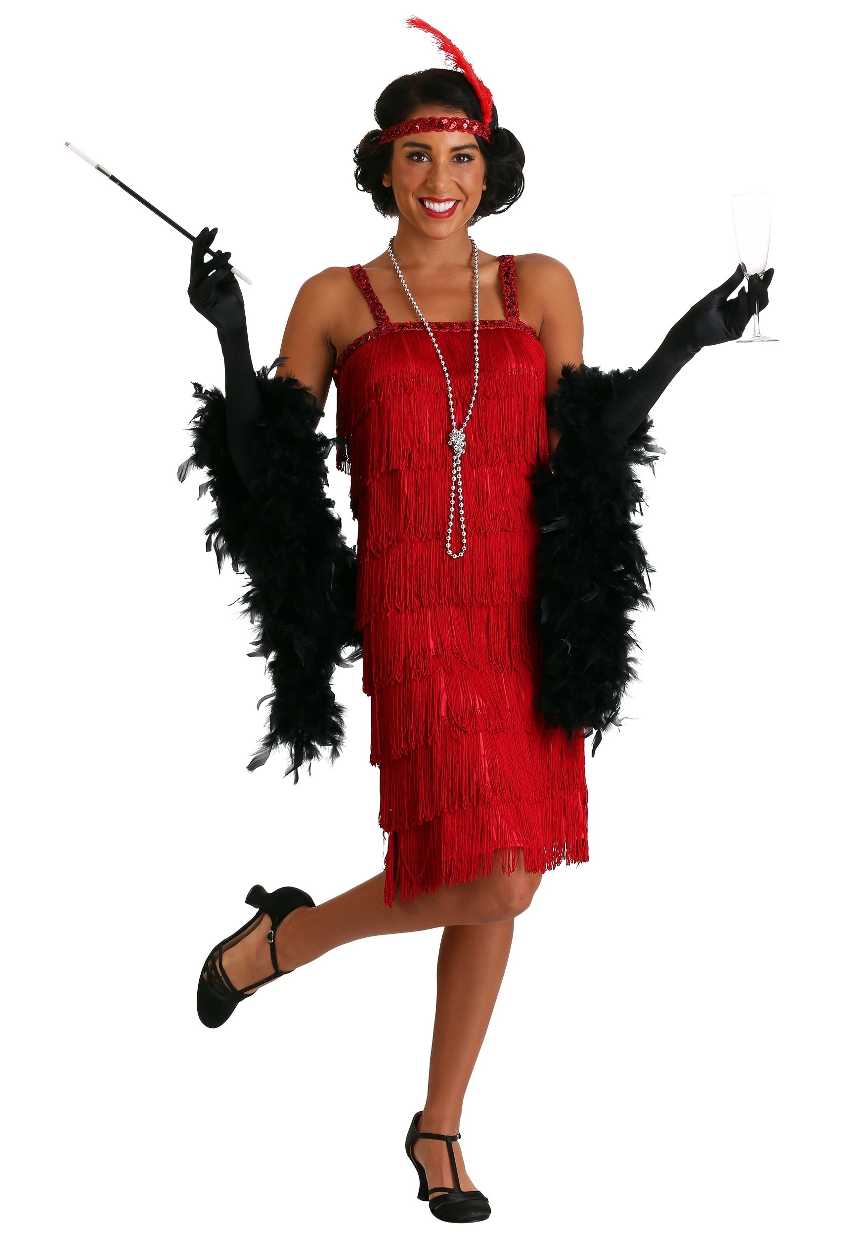 Fun Costumes Miss Millie Red Flapper Costume 1 Fun Costumes Miss Millie Red Flapper Costume