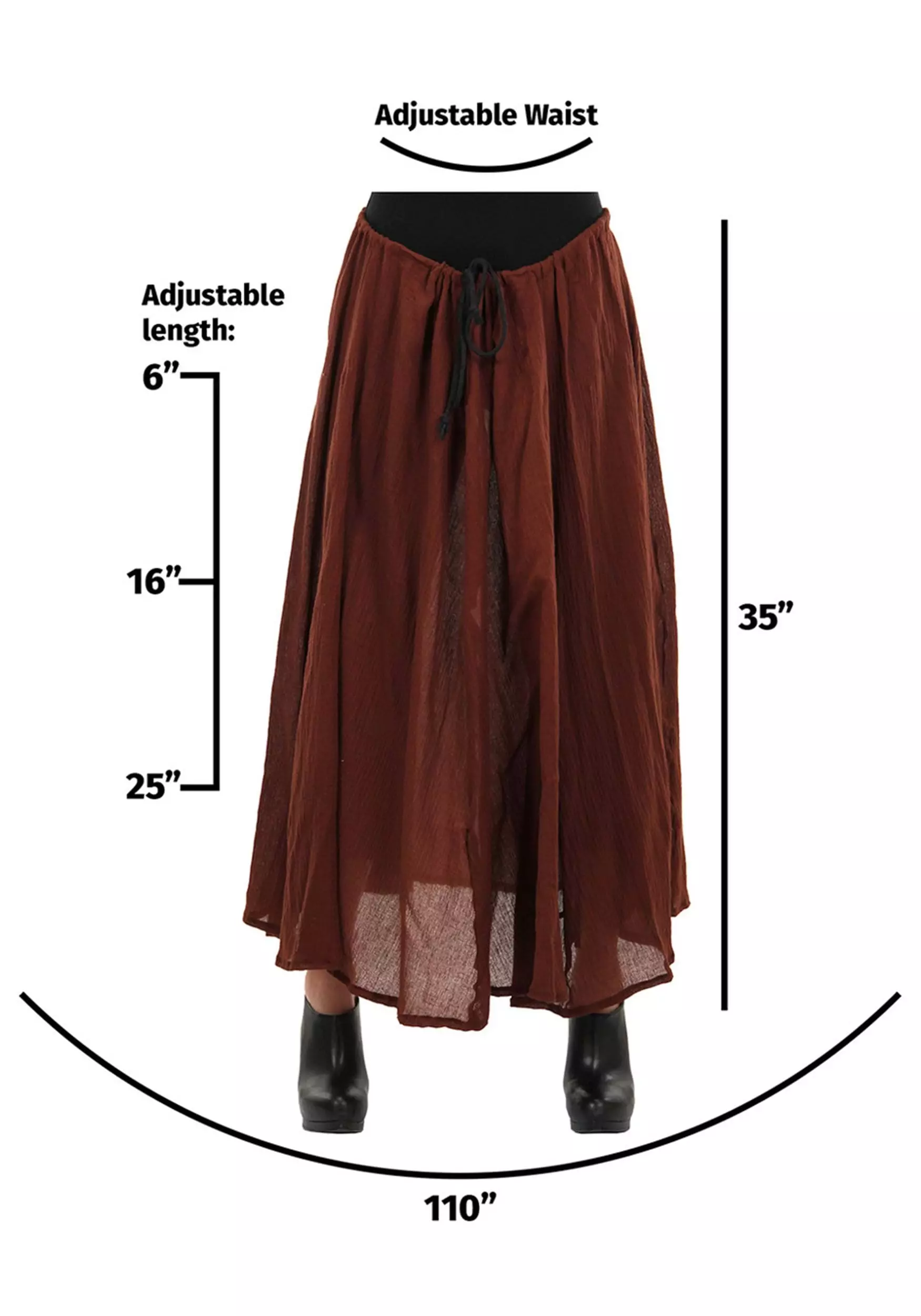 Elope Brown Pirate Parachute Skirt 4 Elope Brown Pirate Parachute Skirt - Image 4