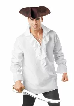 Seasons (HK) Ltd. Men's White Pirate Costume Shirt