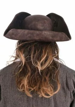 Elope Disney Authentic Jack Sparrow Costume Hat From Pirates Of The Caribbean -Cheap Holiday Costumes Store pirates of the caribbean authentic jack sparrow ha alt 6