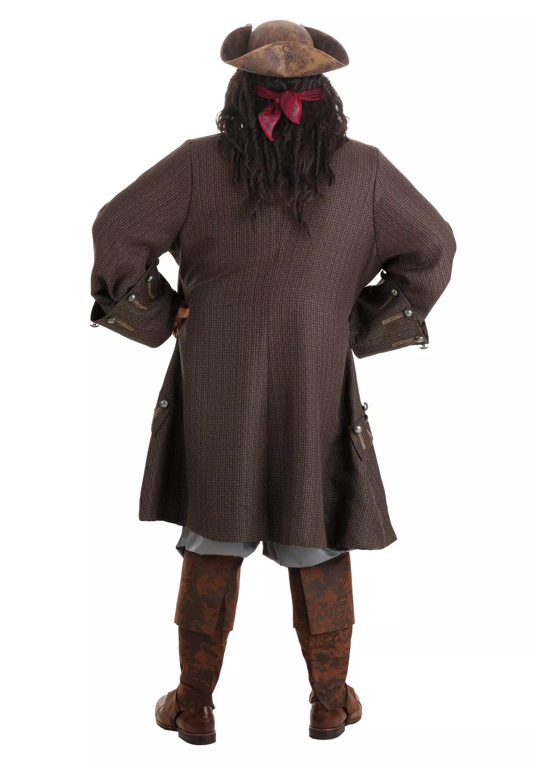 Fun Costumes Jack Sparrow Pirate Costume For Plus Size Men From Disney's Pirates Of The Caribbean 3 Fun Costumes Jack Sparrow Pirate Costume For Plus Size Men From Disney's Pirates Of The Caribbean - Image 3