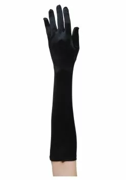 Fun Costumes Plus Size Elbow Length Black Gloves