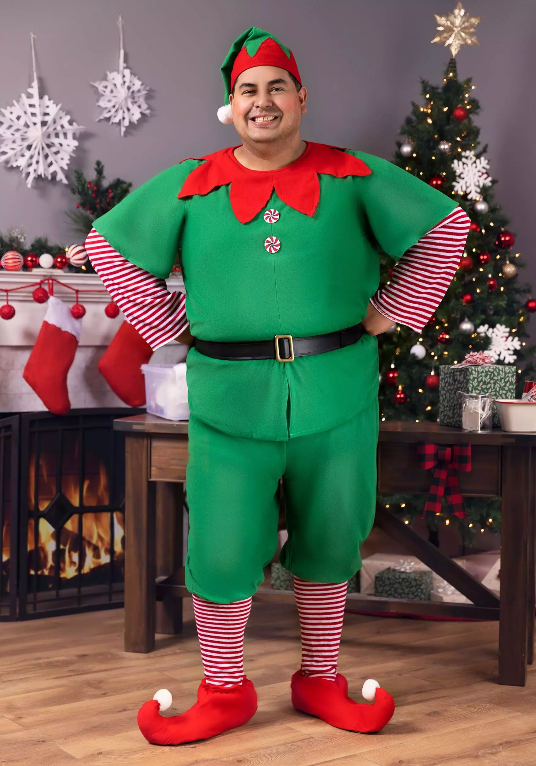 Fun Costumes Plus Size Holiday Elf Costume 1 Fun Costumes Plus Size Holiday Elf Costume