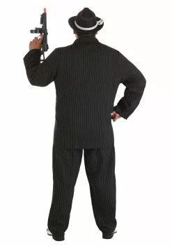 Fun Costumes Deluxe Plus Size Gangster Costume 5 Fun Costumes Deluxe Plus Size Gangster Costume -Cheap Holiday Costumes Store plus size pinstripe gangster suit costume alt 2