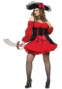 LEG AVENUE Plus Size Sexy Vixen Pirate Costume For Women