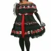 Seeing Red Plus Size Sugar Skull Women's Costume