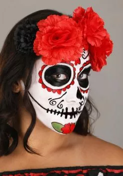 Seeing Red Plus Size Sugar Skull Women's Costume 6 Seeing Red Plus Size Sugar Skull Women's Costume -Cheap Holiday Costumes Store plus size sugar skull costume alt 2