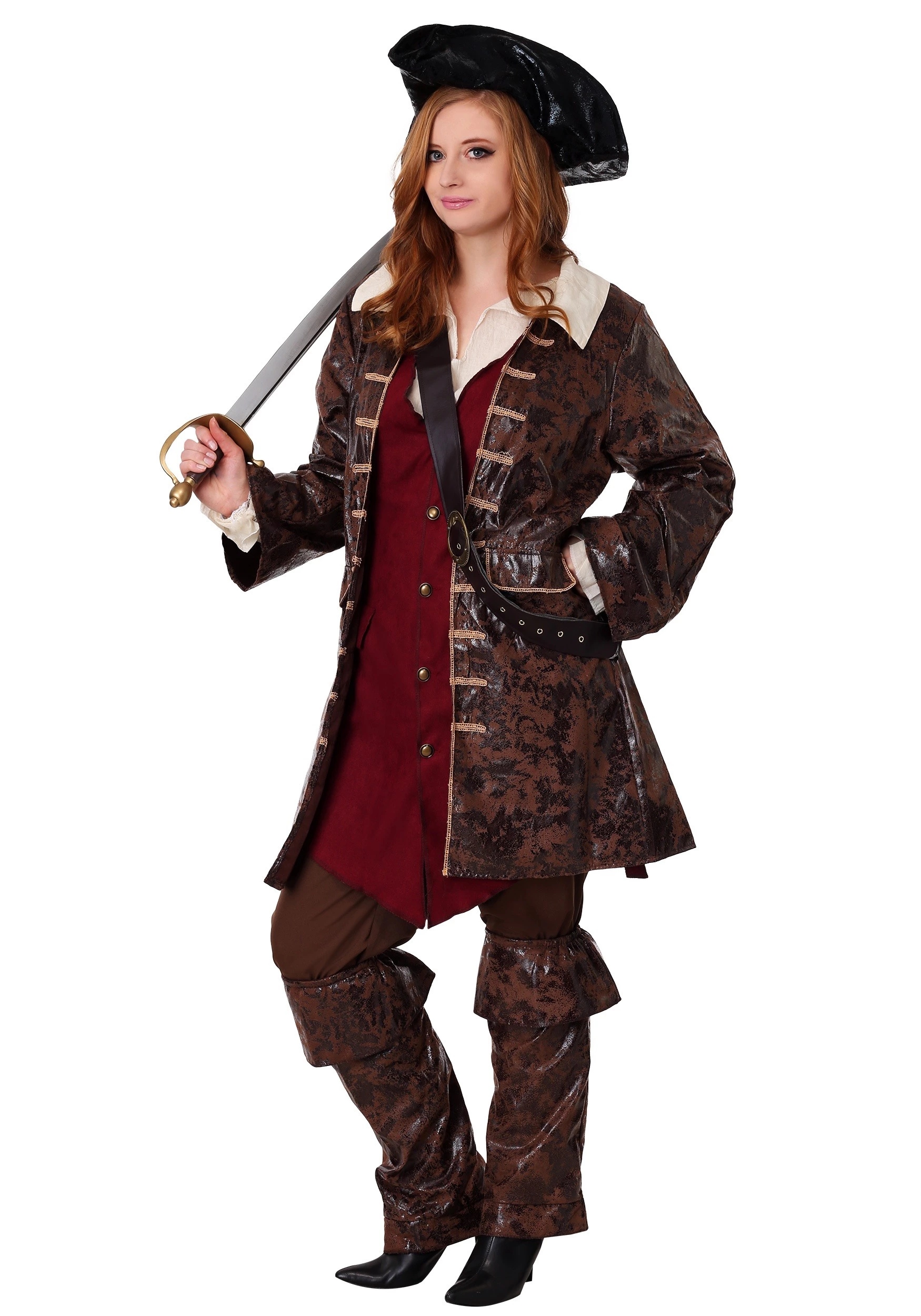 Fun Costumes Plus Size Women's Caribbean Pirate Costume 1 Fun Costumes Plus Size Women's Caribbean Pirate Costume