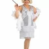 Fun Costumes Women's Plus Size Crystal Flapper Costume