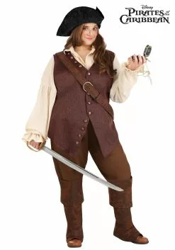 Fun Costumes Women's Plus Size Disney Pirates Of The Caribbean Elizabeth Swann Costume -Cheap Holiday Costumes Store plus sizes elizabeth swann alt 5