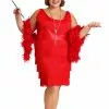 Fun Costumes Red Plus Size Flapper Costume
