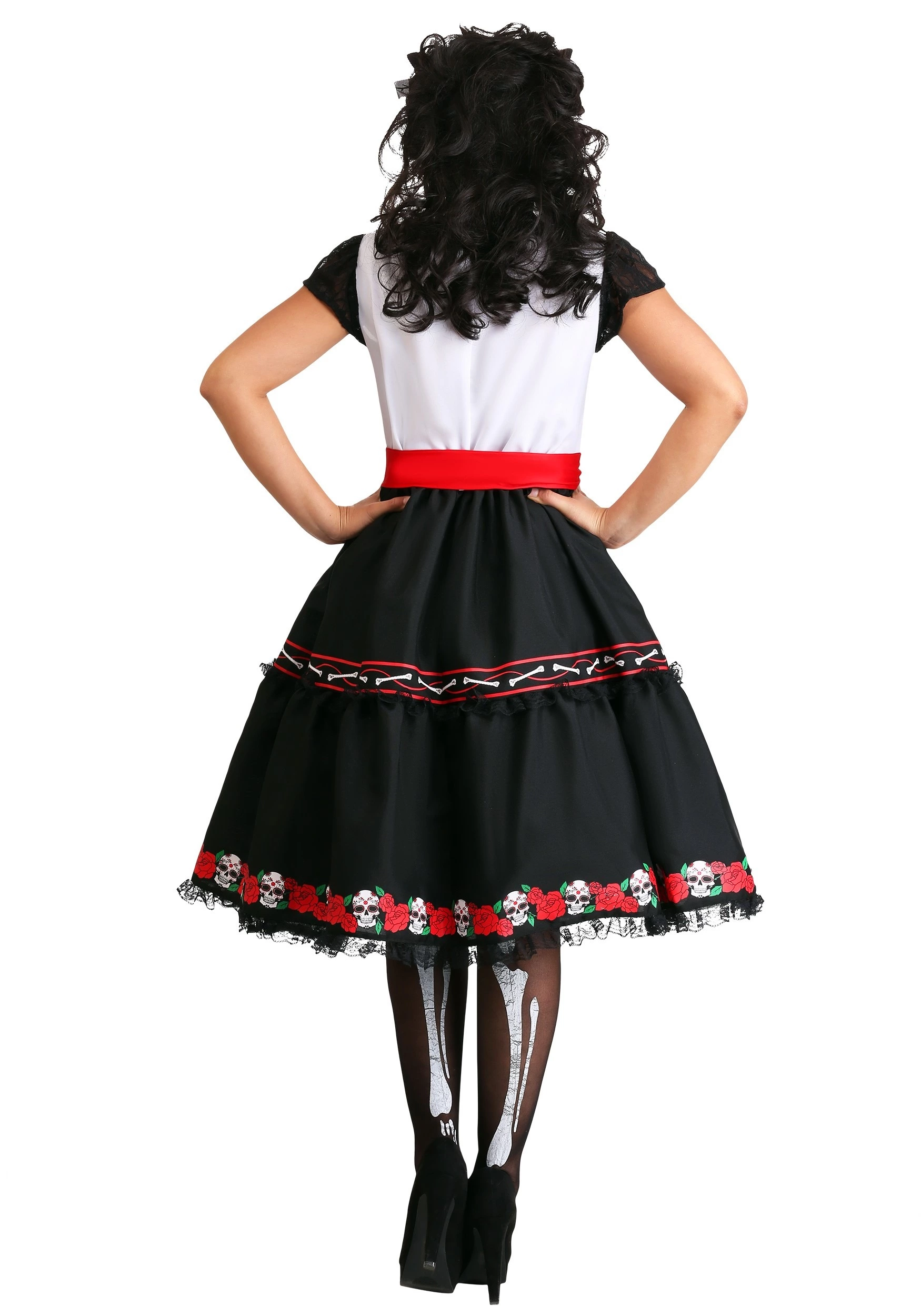 Fun Costumes Women's Sassy Sugar Skull Costume 2 Fun Costumes Women's Sassy Sugar Skull Costume - Image 2