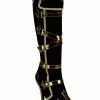 Pleasers USA, Inc. Sexy Black And Gold Pirate Boots