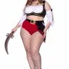 LEG AVENUE Plus Size Women's Sexy Wicked Pirate Wench Costume