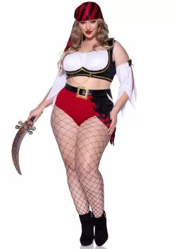 LEG AVENUE Plus Size Women's Sexy Wicked Pirate Wench Costume