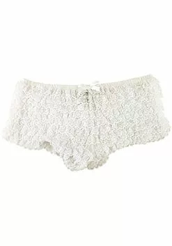 LEG AVENUE White Ruffle Tanga Sexy Panties
