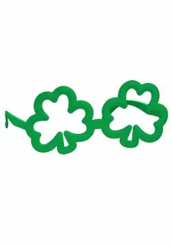 Elope Green Saint Patrick's Day Shamrock Glasses -Cheap Holiday Costumes Store shamrock green glasses alt 2