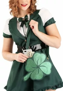 Fushengyuan Industry CO., St. Patrick's Day Shamrock Purse -Cheap Holiday Costumes Store st patricks day shamrock purse alt 6