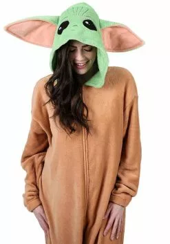 Bioworld Merchandising / Independent Sales Star Wars The Mandalorian Grogu Cosplay Union Suit -Cheap Holiday Costumes Store star wars the mandalorian grogu cosplay union suit alt 5