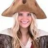 Elope Suede Pirate Hat For Women