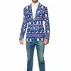 Opposuits Suitmeister Nordic Christmas Blue Blazer