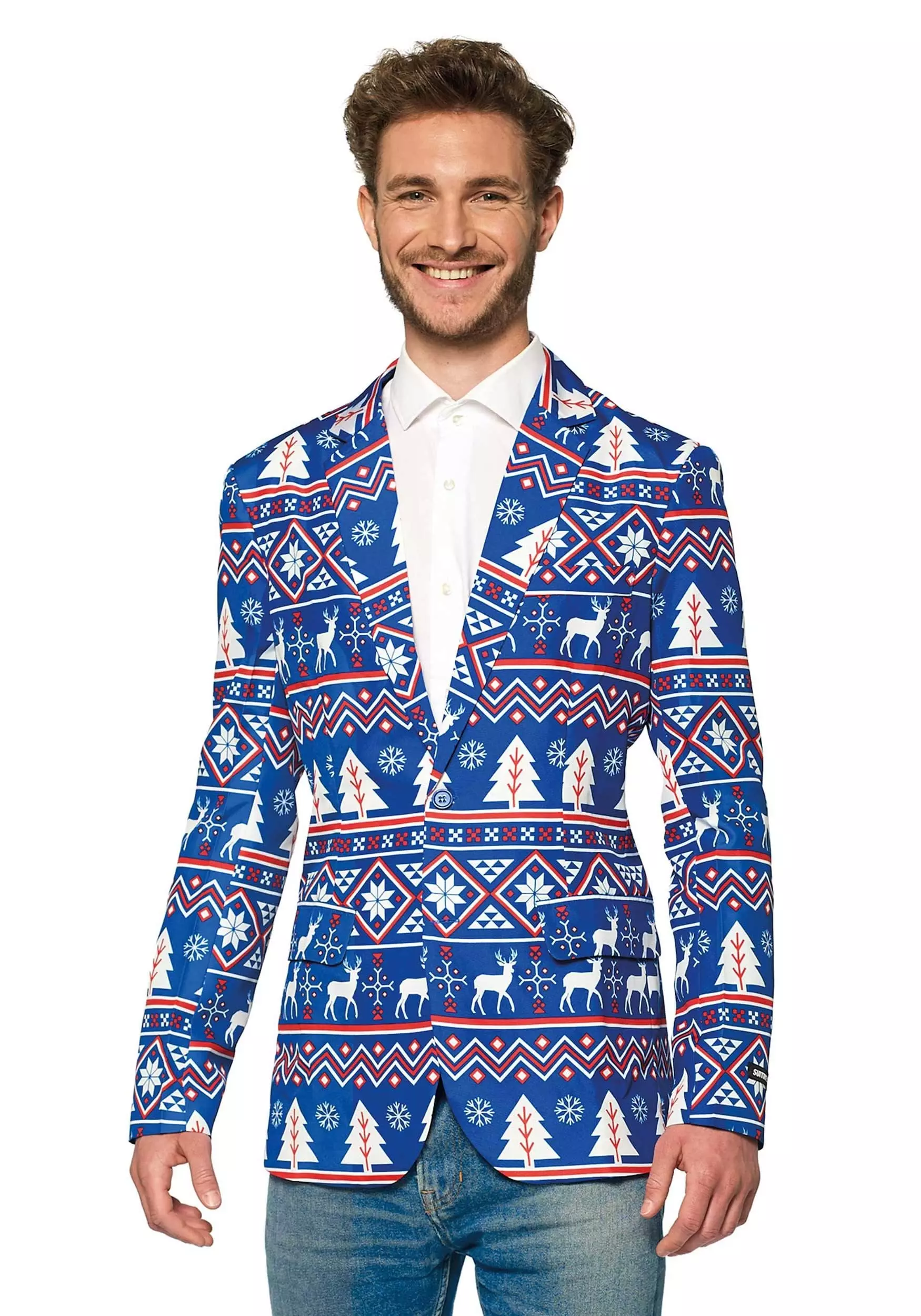 Opposuits Suitmeister Nordic Christmas Blue Blazer 3 Opposuits Suitmeister Nordic Christmas Blue Blazer - Image 3