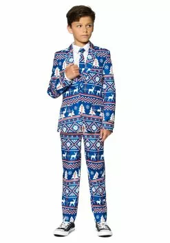 Opposuits Suitmeister Christmas Blue Nordic Boy's Suit
