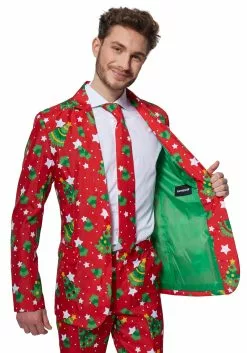 Opposuits Suitmeister Red Christmas Tree & Stars Suit 6 Opposuits Suitmeister Red Christmas Tree & Stars Suit -Cheap Holiday Costumes Store suitmeister christmas tree stars red suit alt 2