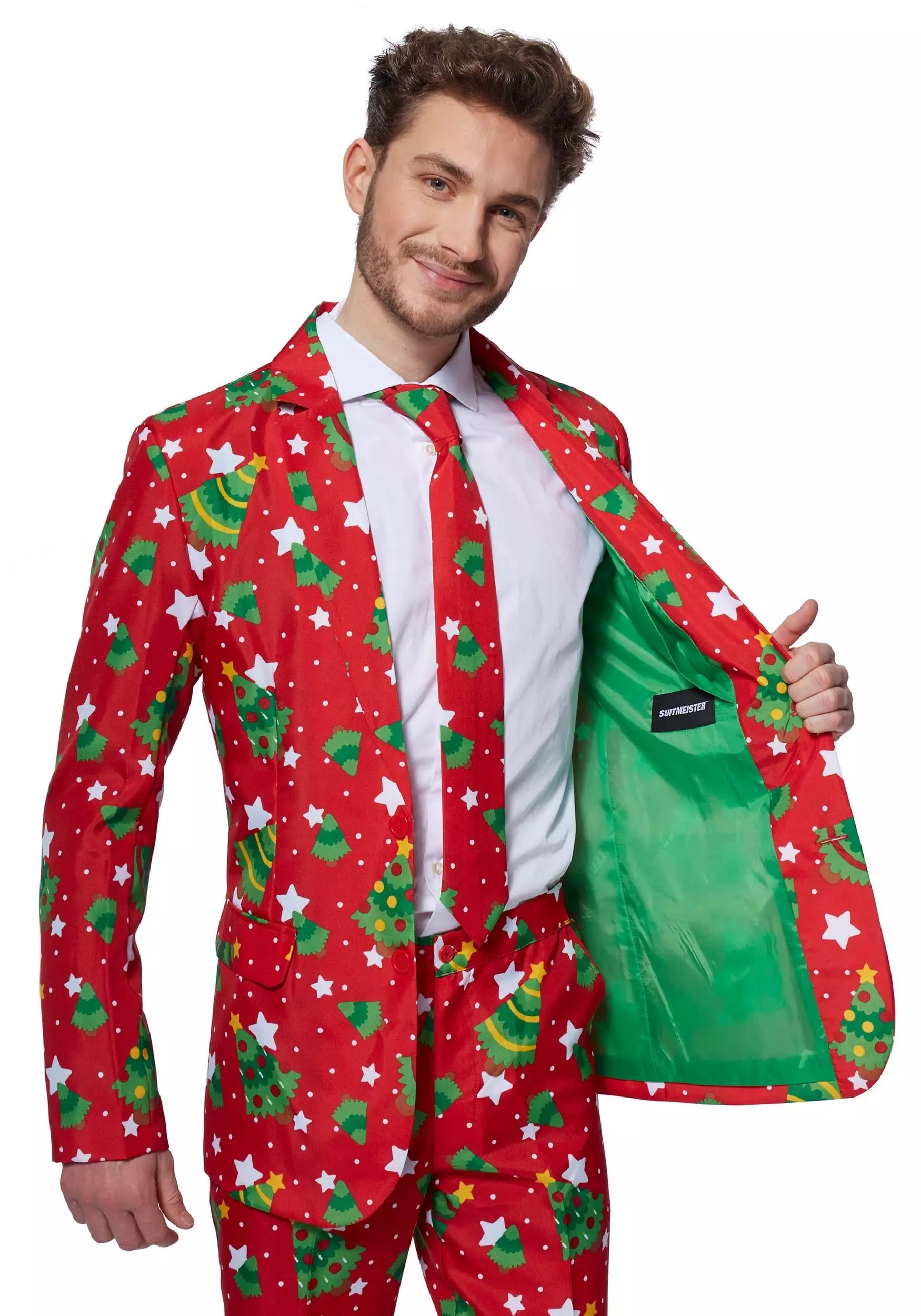 Opposuits Suitmeister Red Christmas Tree & Stars Suit 3 Opposuits Suitmeister Red Christmas Tree & Stars Suit - Image 3