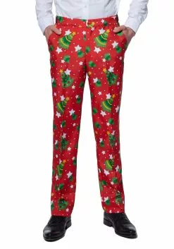 Opposuits Suitmeister Red Christmas Tree & Stars Suit 7 Opposuits Suitmeister Red Christmas Tree & Stars Suit -Cheap Holiday Costumes Store suitmeister christmas tree stars red suit alt 3
