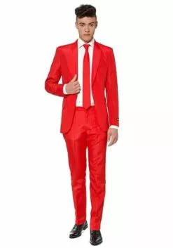 Opposuits Men's Suitmeister Solid Red Suit 8 Opposuits Men's Suitmeister Solid Red Suit -Cheap Holiday Costumes Store suitmeister solid red alt 3
