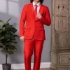 Opposuits Men's Suitmeister Solid Red Suit