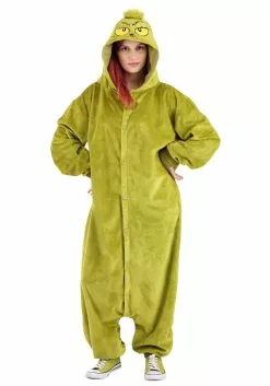 Elope The Grinch Adult Onesie Costume 12 Elope The Grinch Adult Onesie Costume -Cheap Holiday Costumes Store the grinch adult onesie alt 4