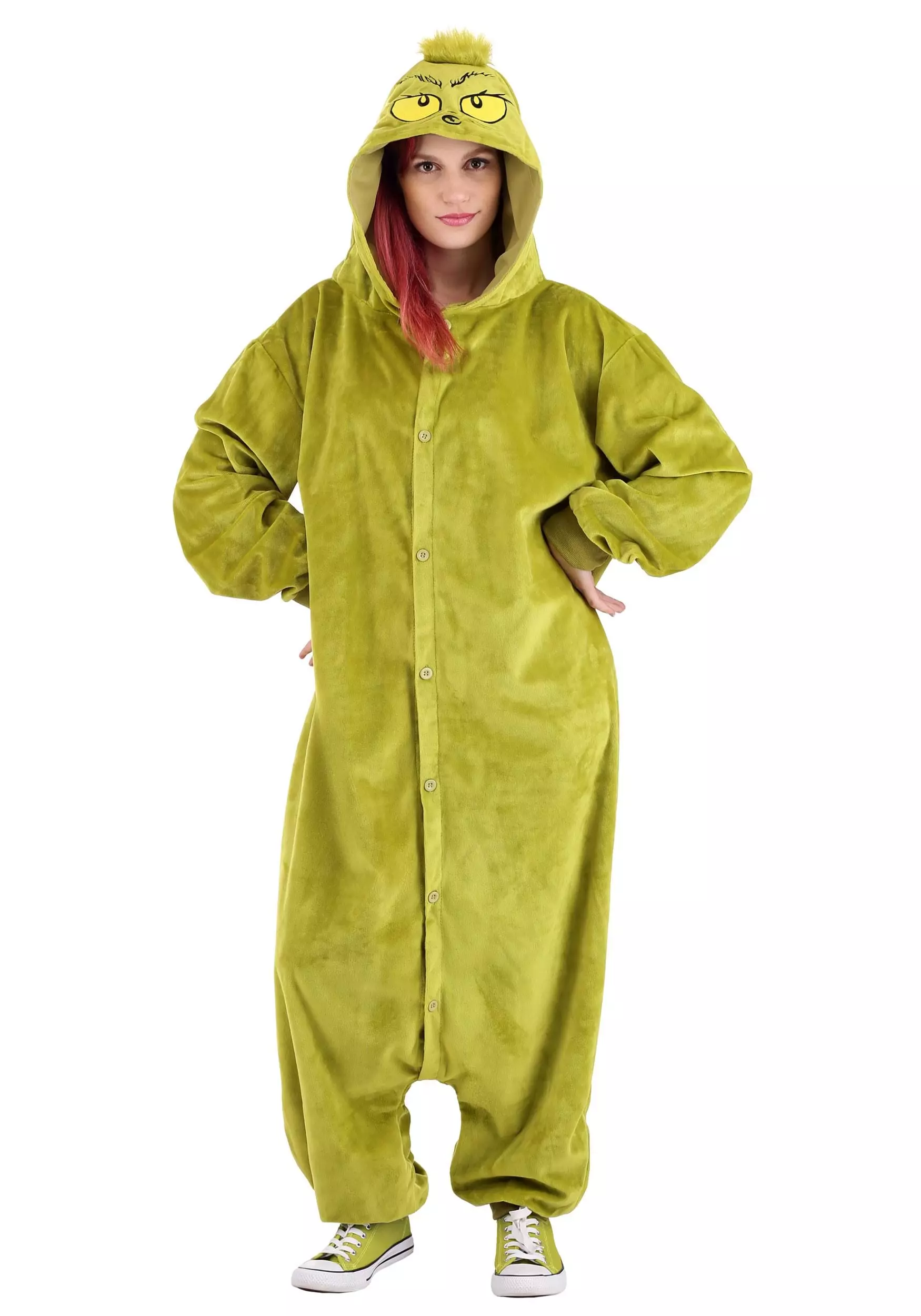 Elope The Grinch Adult Onesie Costume 5 Elope The Grinch Adult Onesie Costume - Image 5