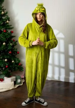 Elope The Grinch Adult Onesie Costume 13 Elope The Grinch Adult Onesie Costume -Cheap Holiday Costumes Store the grinch adult onesie alt 5