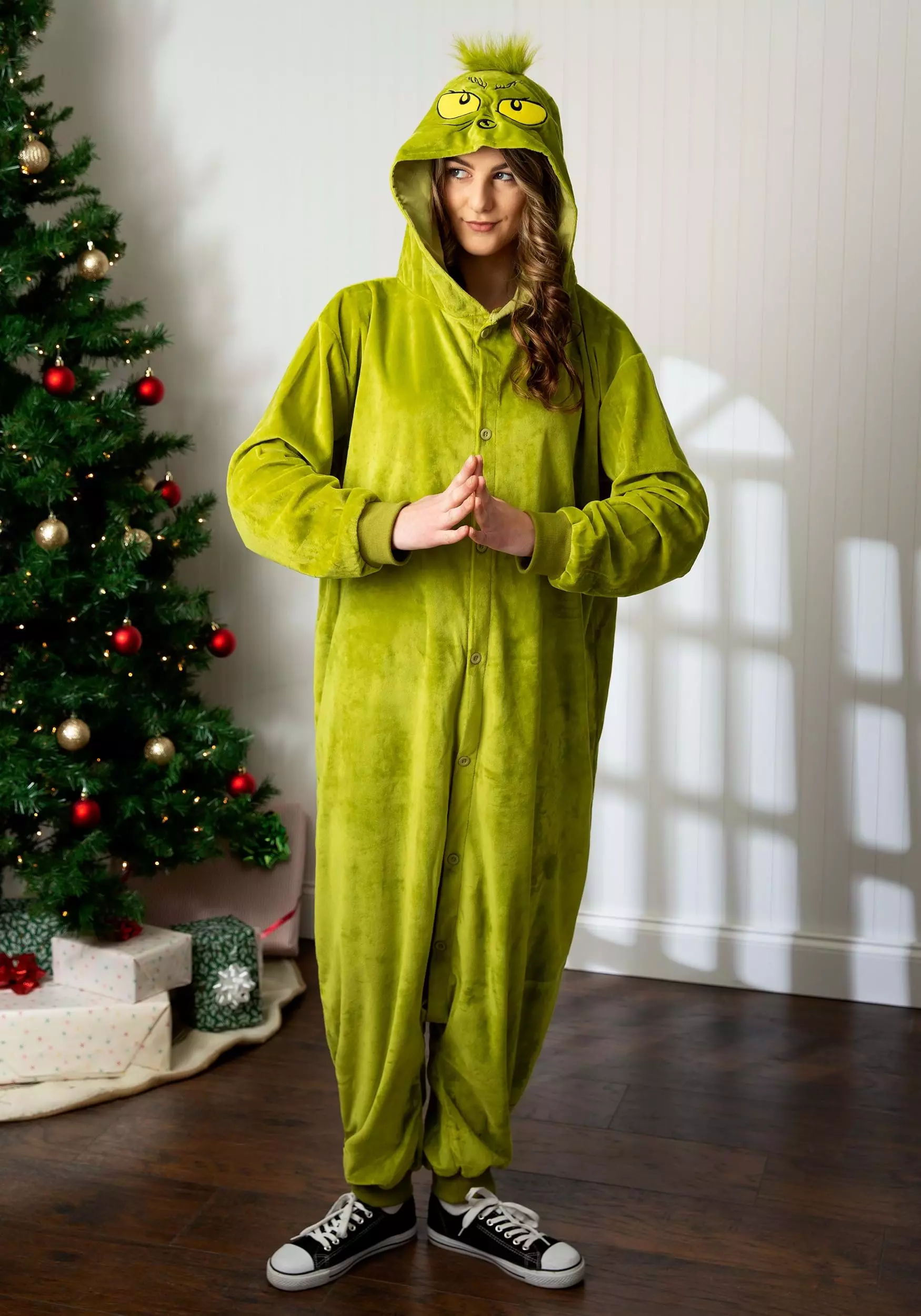Elope The Grinch Adult Onesie Costume 6 Elope The Grinch Adult Onesie Costume - Image 6