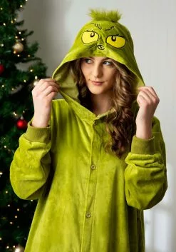 Elope The Grinch Adult Onesie Costume 14 Elope The Grinch Adult Onesie Costume -Cheap Holiday Costumes Store the grinch adult onesie alt 6