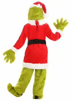 Elope The Grinch Santa Open Face Costume For Kids -Cheap Holiday Costumes Store the grinch child santa open face costume alt 4