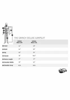 Elope Men's The Grinch Deluxe Jumpsuit W/ Latex Mask -Cheap Holiday Costumes Store the grinch deluxe mens s m jumpsuit w latex mask alt 6