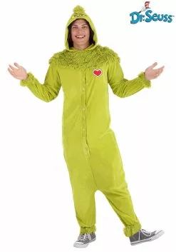 BigWan Apparel Co. The Grinch Jumpsuit Costume For Adults