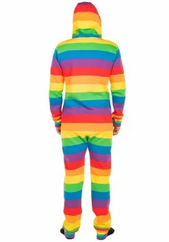 Tipsy Elves Men's Rainbow Jumpsuit Costume -Cheap Holiday Costumes Store tipsy elves mens rainbow jumpsuit 3