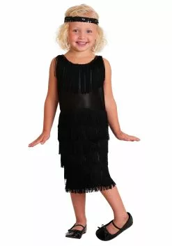 Fun Costumes Toddler Black Flapper Dress Costume -Cheap Holiday Costumes Store toddler black flapper dress costume alt