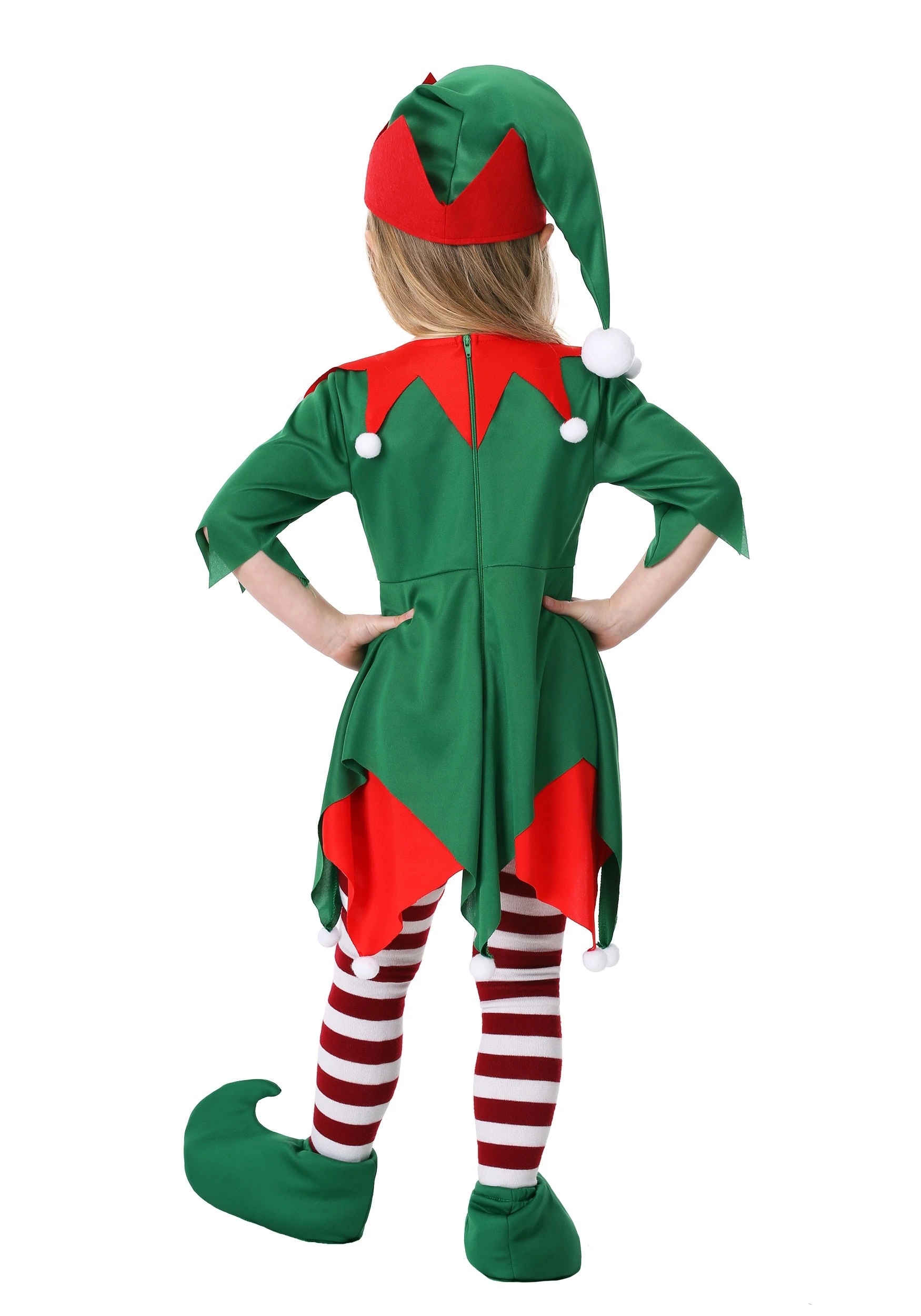 Fun Costumes Toddler Girl's Santa's Helper Costume 2 Fun Costumes Toddler Girl's Santa's Helper Costume - Image 2