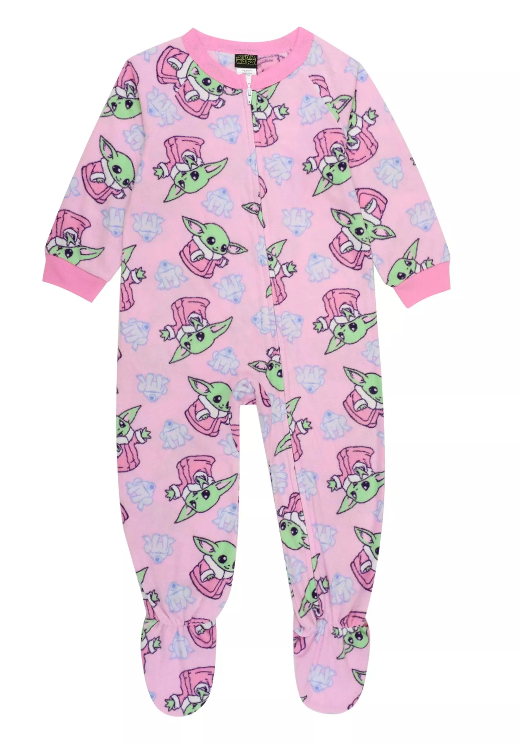 AME Sleepwear Grogu Toddler Pink Blanket Sleeper 1 AME Sleepwear Grogu Toddler Pink Blanket Sleeper