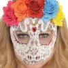 AMSCAN White Lace Skull Adult Mask